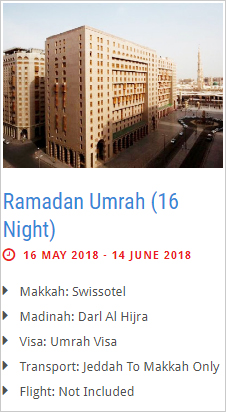 16 Nights Ramadan Umrah package